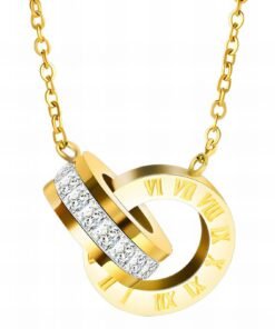 Infinity Loop Necklace, 18K Gold Plated Steel