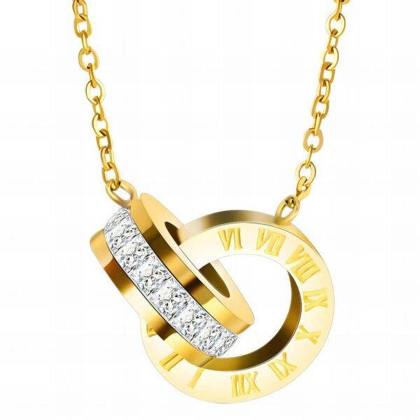 Infinity Loop Necklace, 18K Gold Plated Steel