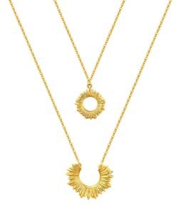 Necklace, 18K Gold Plated Steel
